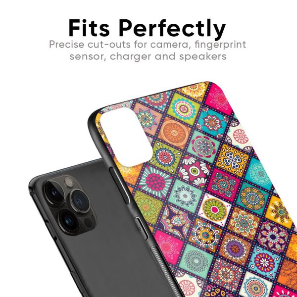 Multicolor Mandala Glass Case for iPhone 13 Pro Online Sale