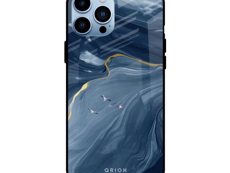 Deep Ocean Marble Glass Case for iPhone 13 Pro Cheap