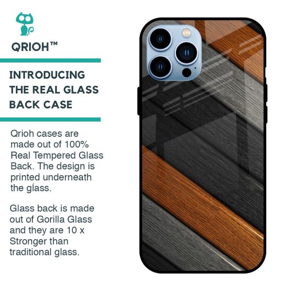 Tri Color Wood Glass Case for iPhone 13 Pro Online Sale