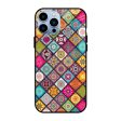 Multicolor Mandala Glass Case for iPhone 13 Pro Online Sale