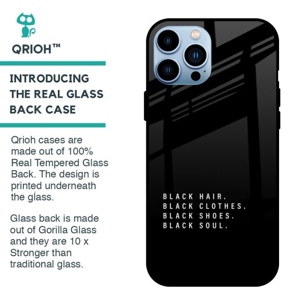 Black Soul Glass Case for iPhone 13 Pro Online