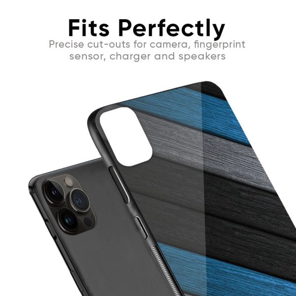 Multicolor Wooden Effect Glass Case for iPhone 13 Pro Online Sale