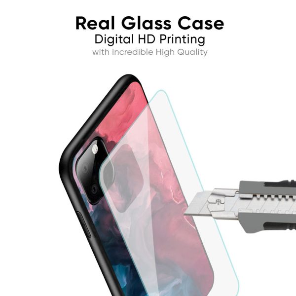 Blue & Red Smoke Glass Case for Xiaomi Redmi Note 9 Pro For Cheap