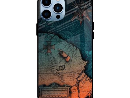 Geographical Map Glass Case for iPhone 13 Pro Online now