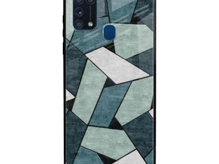 Abstact Tiles Glass Case for Samsung Galaxy M31 Online now