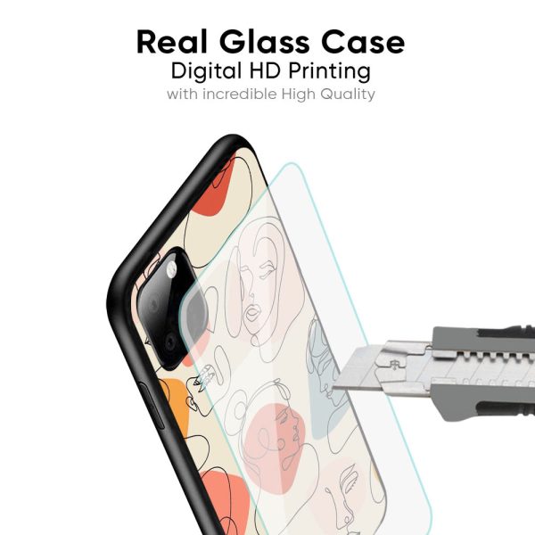 Abstract Faces Glass Case for iPhone X Online Hot Sale