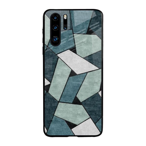 Abstact Tiles Glass Case for Huawei P30 Pro For Cheap