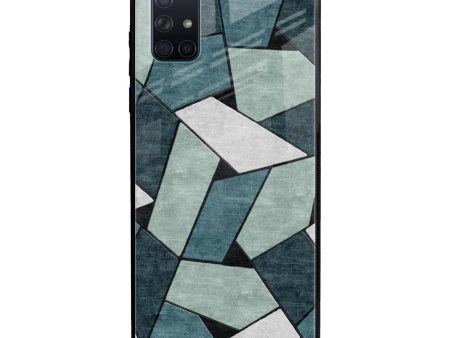 Abstact Tiles Glass Case for Samsung Galaxy A71 For Cheap